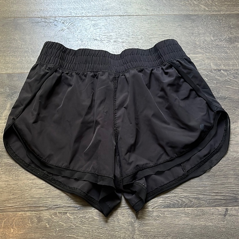 black athletic shorts